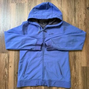 Oakley Women's Full Zip Up Hoodie Periwinkle Blue Jacket‎ Large L